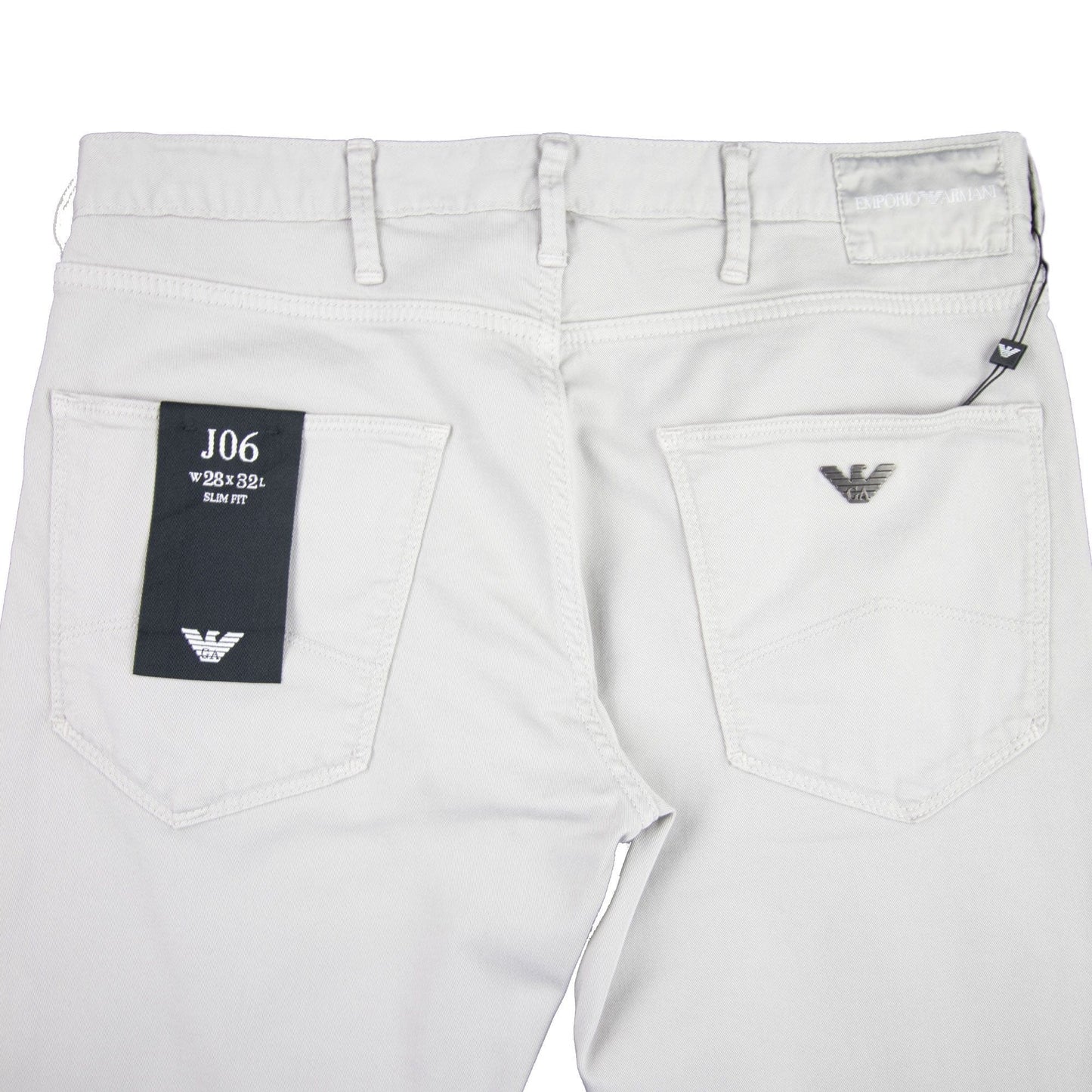 Emporio Armani J06 Slim Fit Matching Stitch Jeans Grey 0603