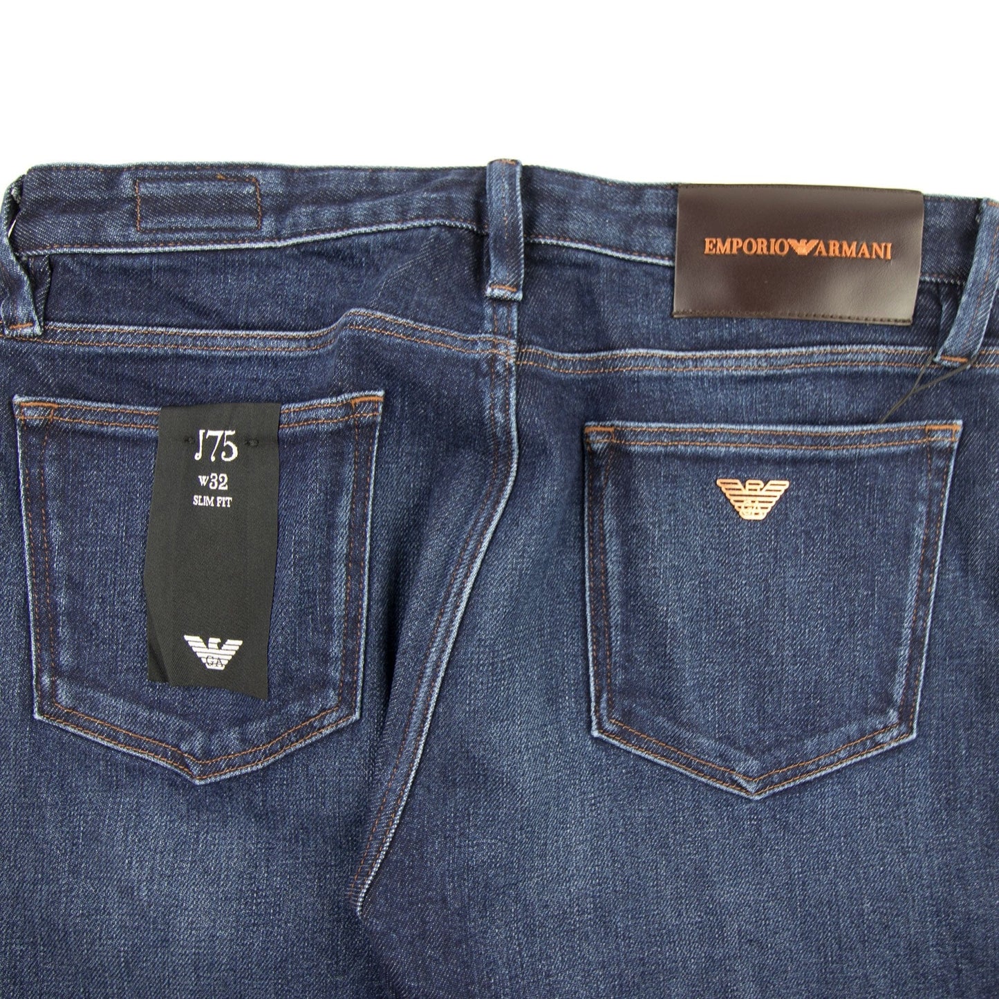 Emporio Armani J75 Slim Fit Selvedge Jeans Denim Blue 0941