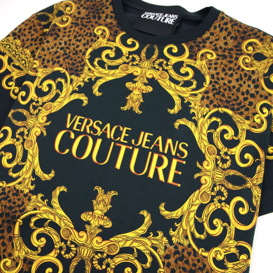 Versace Jeans Couture Baroque Print Jersey T-shirt Black 899