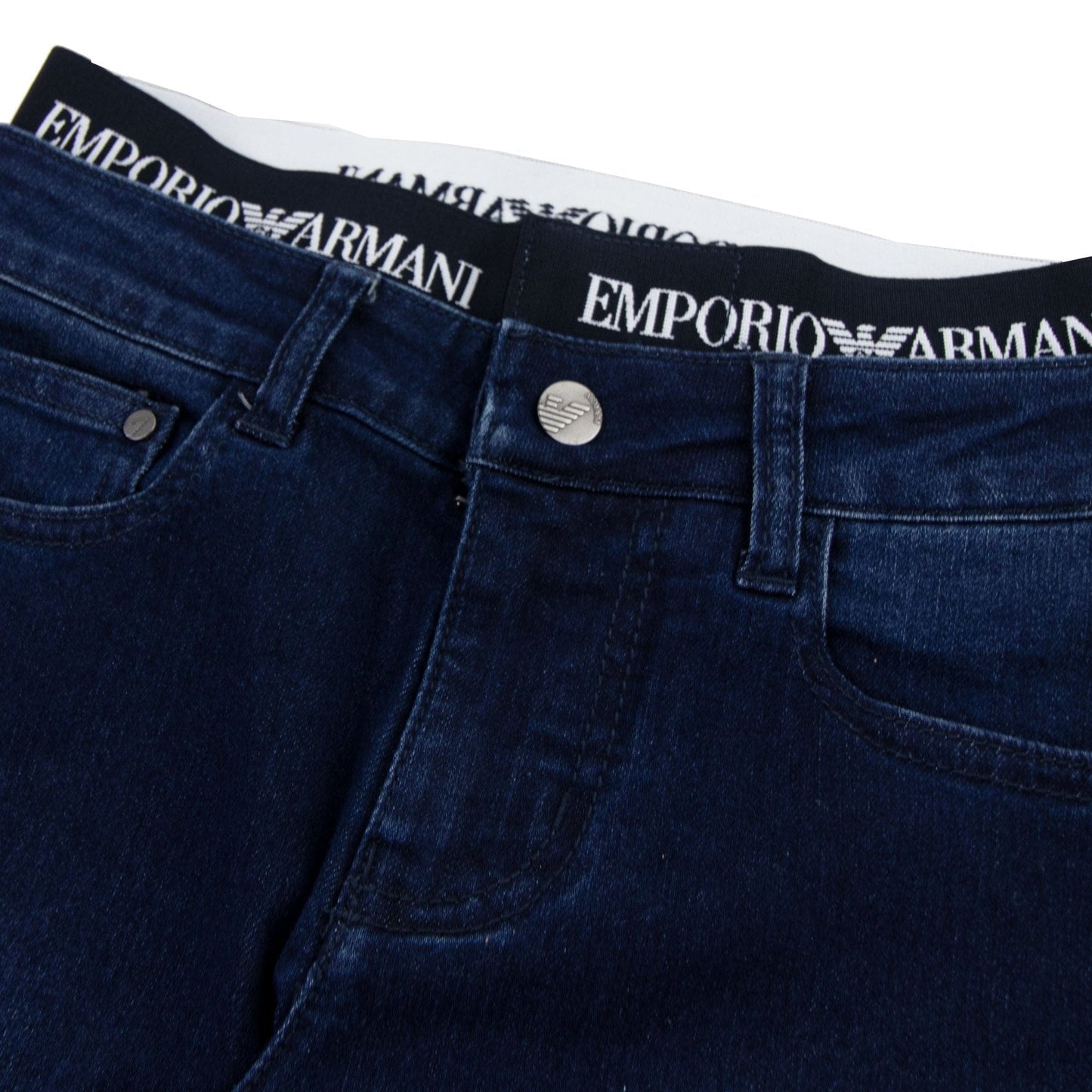 Emporio Armani Jnr J17 Logo Insert Jeans 0941 Denim Blue
