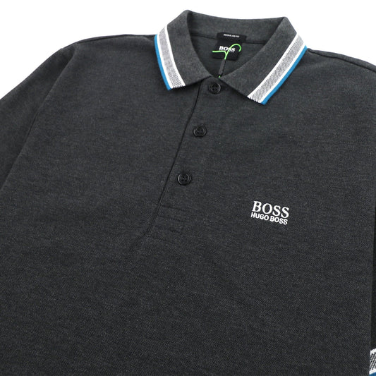 Hugo Boss Paddy Short Sleeve Polo Shirt Anthracite Grey