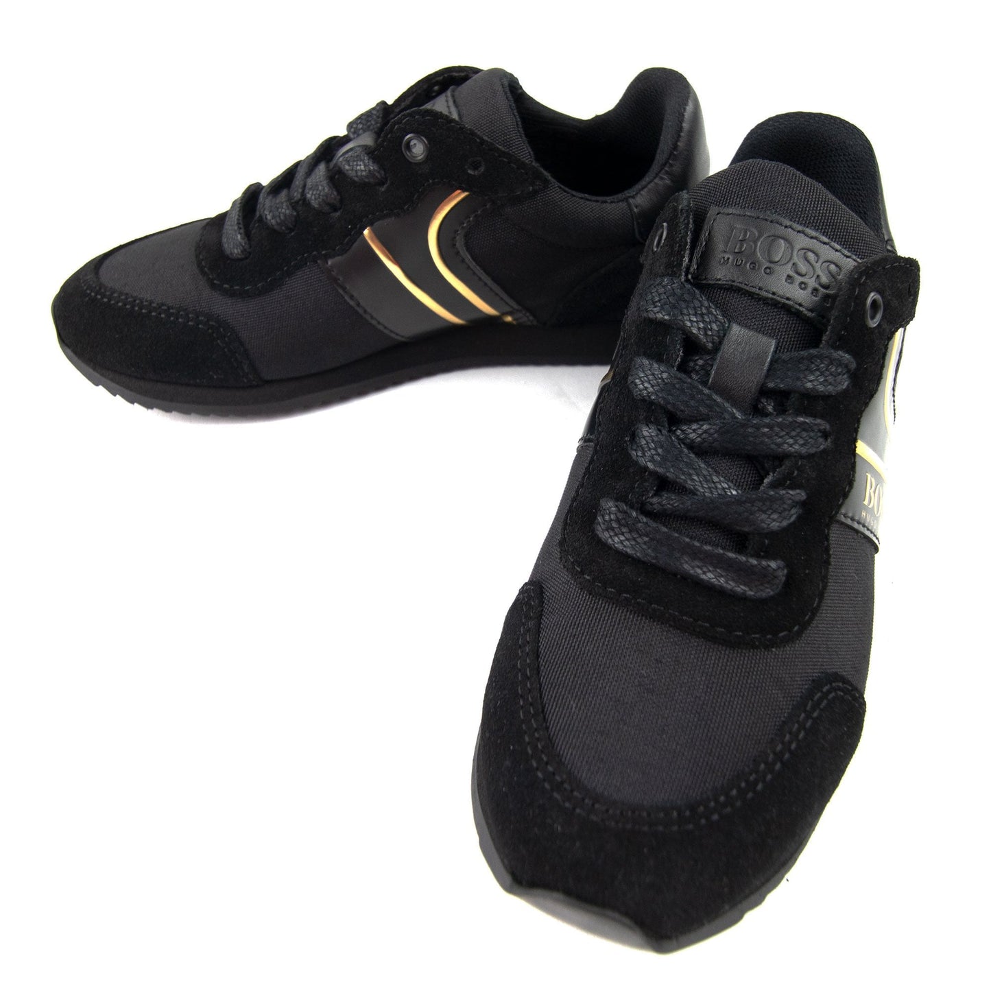 Hugo Boss Kids Low-top Hybrid Trainers With Reflective Logo Black