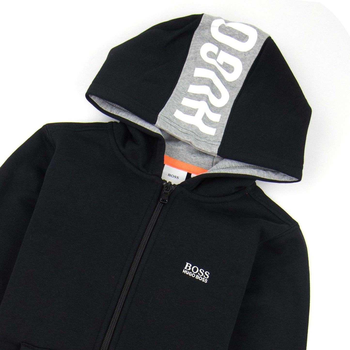 Hugo Boss Kids Zip Up Hoodie Black