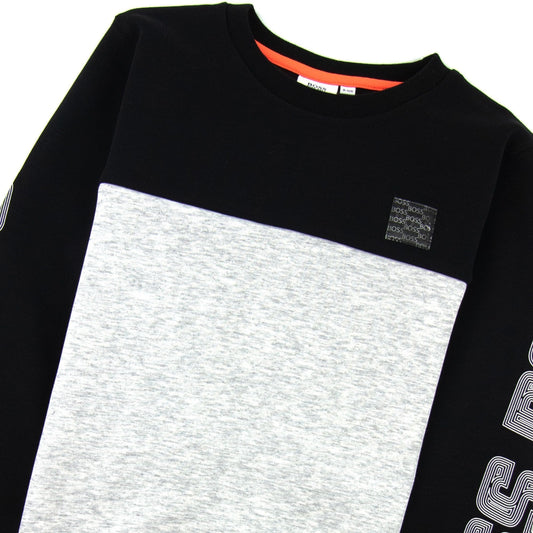 Hugo Boss Kids Logo Sleeve Sweatshirt Grey