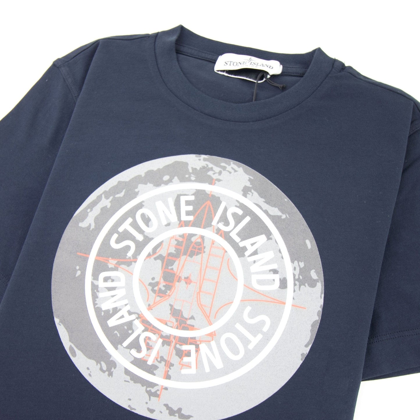 Stone Island Junior 21052 Globe World T-shirt Navy V0020