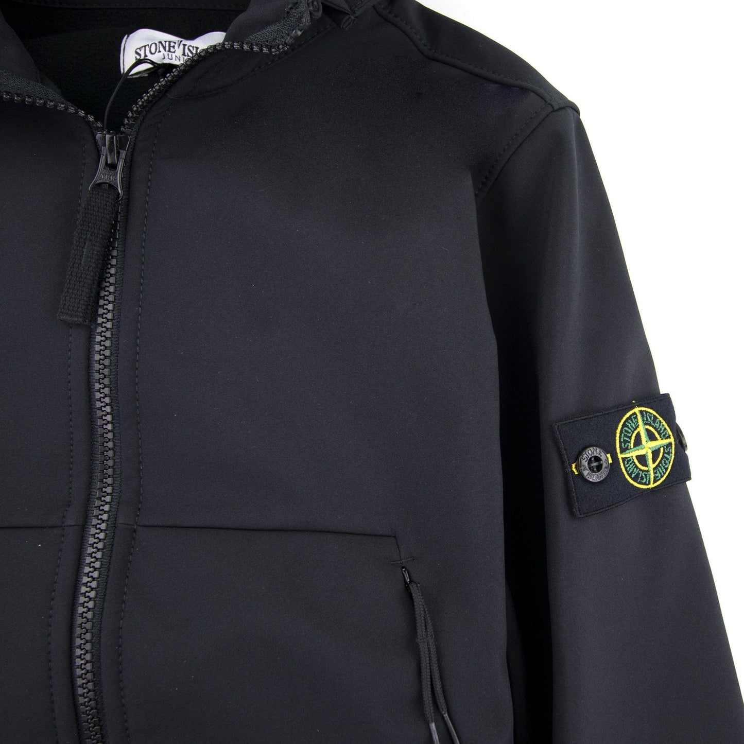Stone Island Junior Q0230 Soft Shell-R Jacket Black V0029