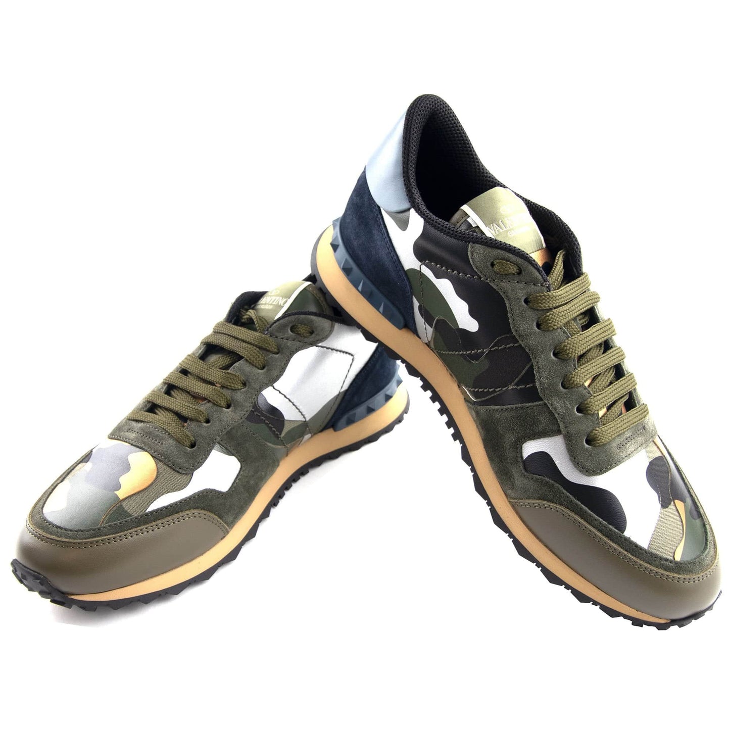 Valentino Rock Runner Camouflage Gold & Green