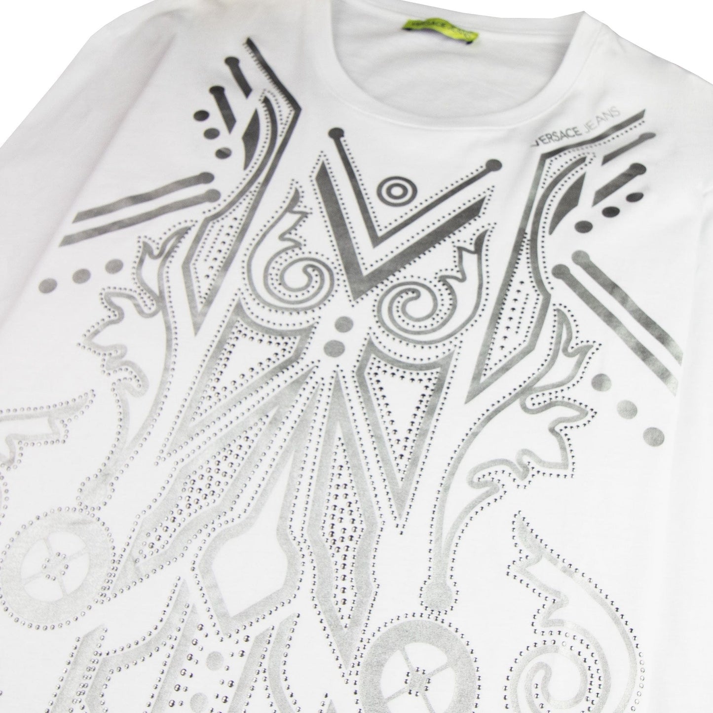 Versace Jeans Print Foil Jersey T Shirt White