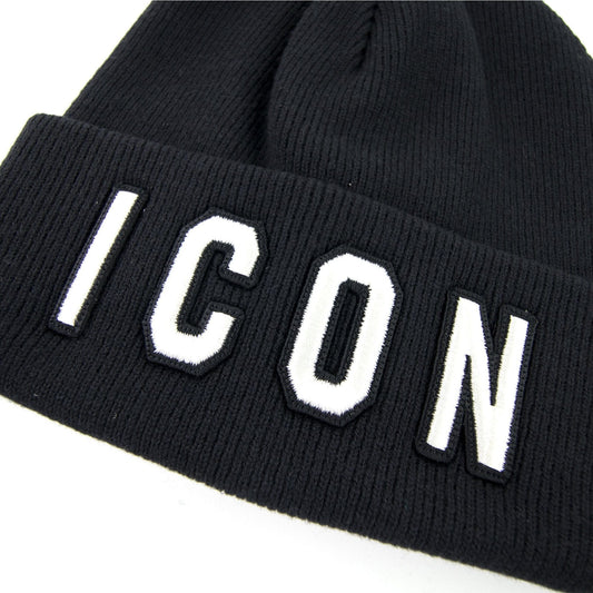 Dsquared2 Icon Beanie Hat Black/white