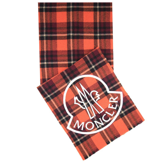Moncler Sciarpa Plaid Scarf Orange