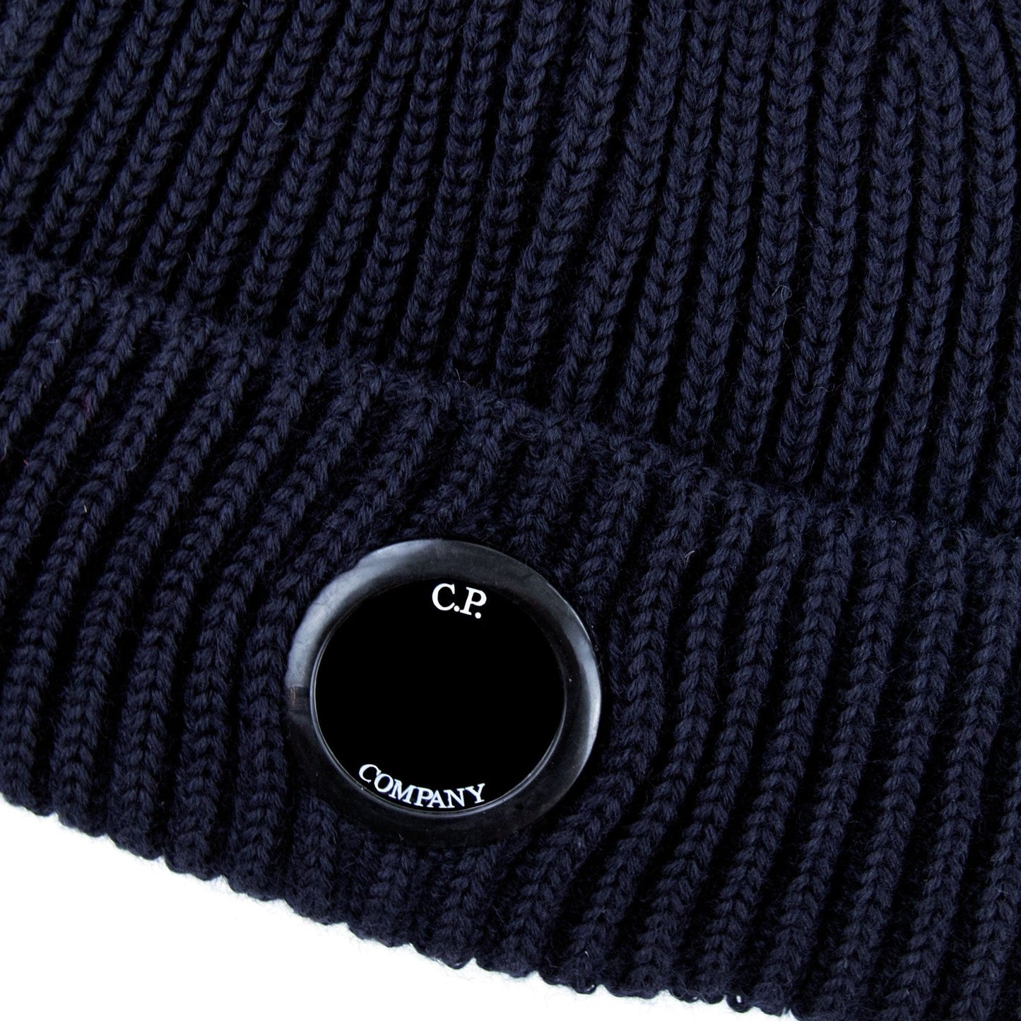 CP Company Extra Fine Merino Wool Lens Winter Beanie Navy 888