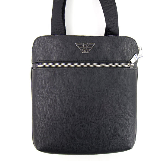 Emporio Armani Metal Eagle Logo Small Messenger Bag Black