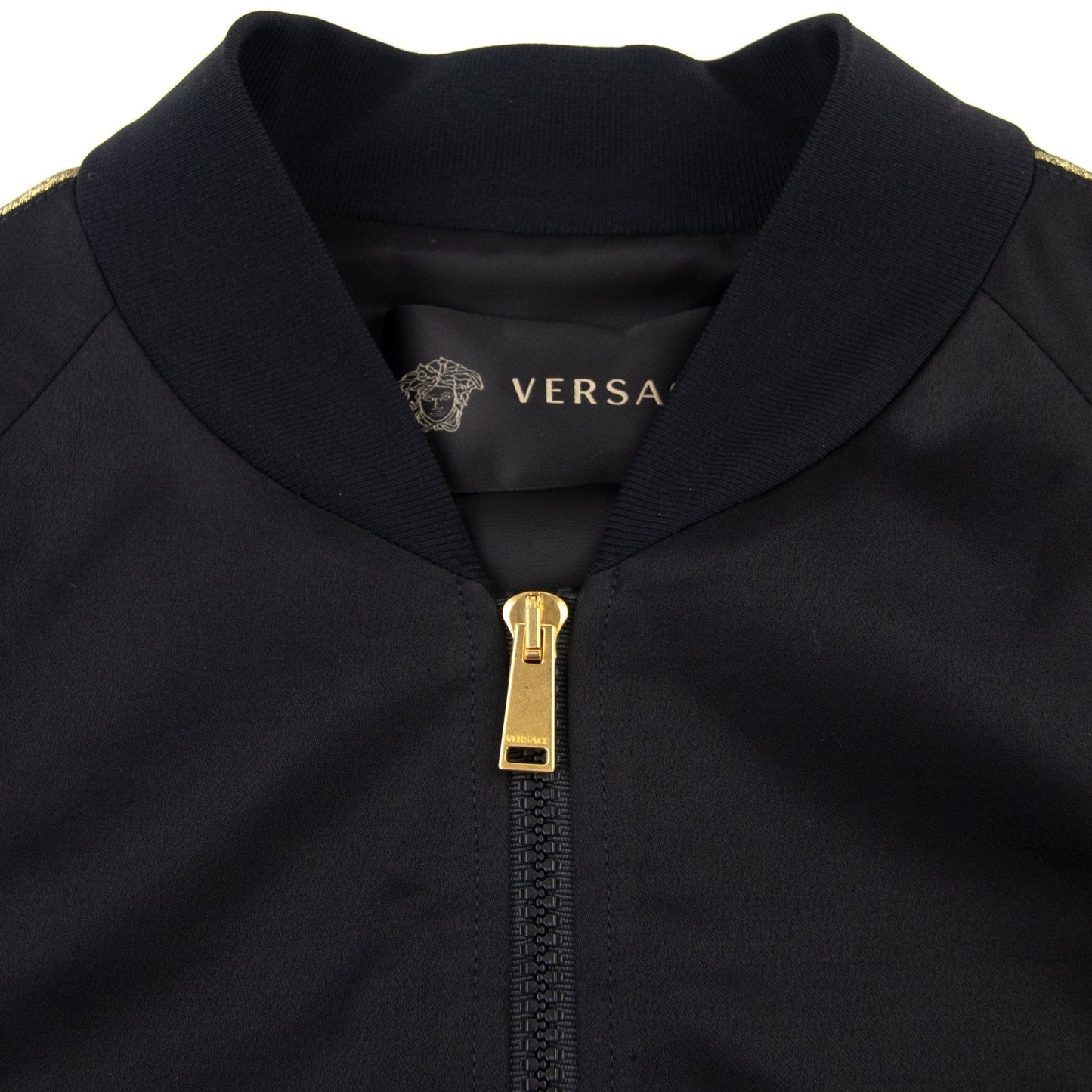 Versace Medusa-Embellished Bomber Jacket Black