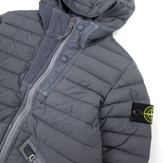 Stone Island Junior 40632 Hooded Down Jacket Grey V0062