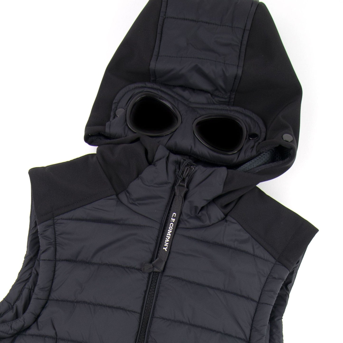 C.P. Company Undersixteen Down Shell Goggle Gilet Black 999
