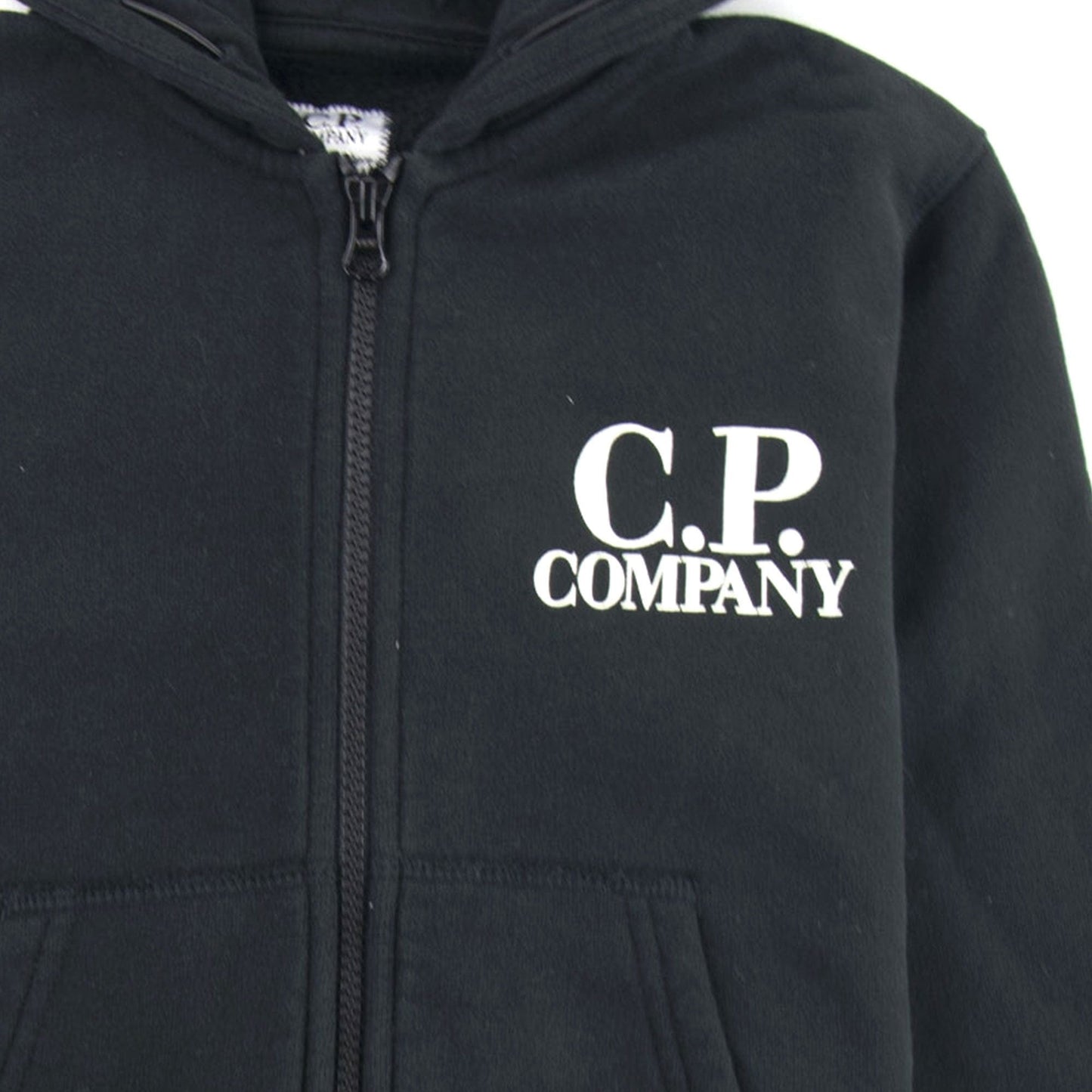 Cp Company Undersixteen Basic Fleece Goggle Hooded Sweatshirt Black 999
