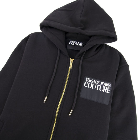 Versace Jeans Couture Logo Zip Up Hoodie Black