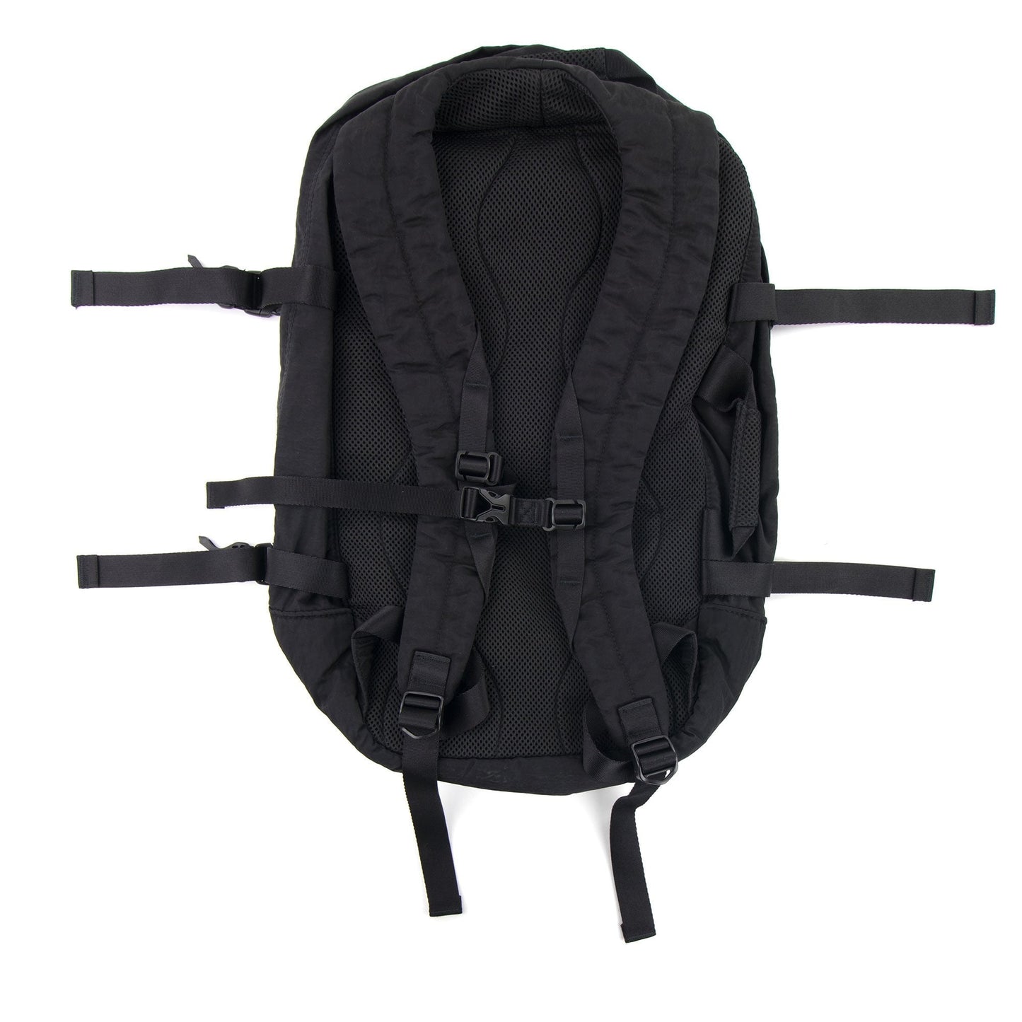 CP Company Garment Dyed Nylon Sateen Travel Backpack Black 999