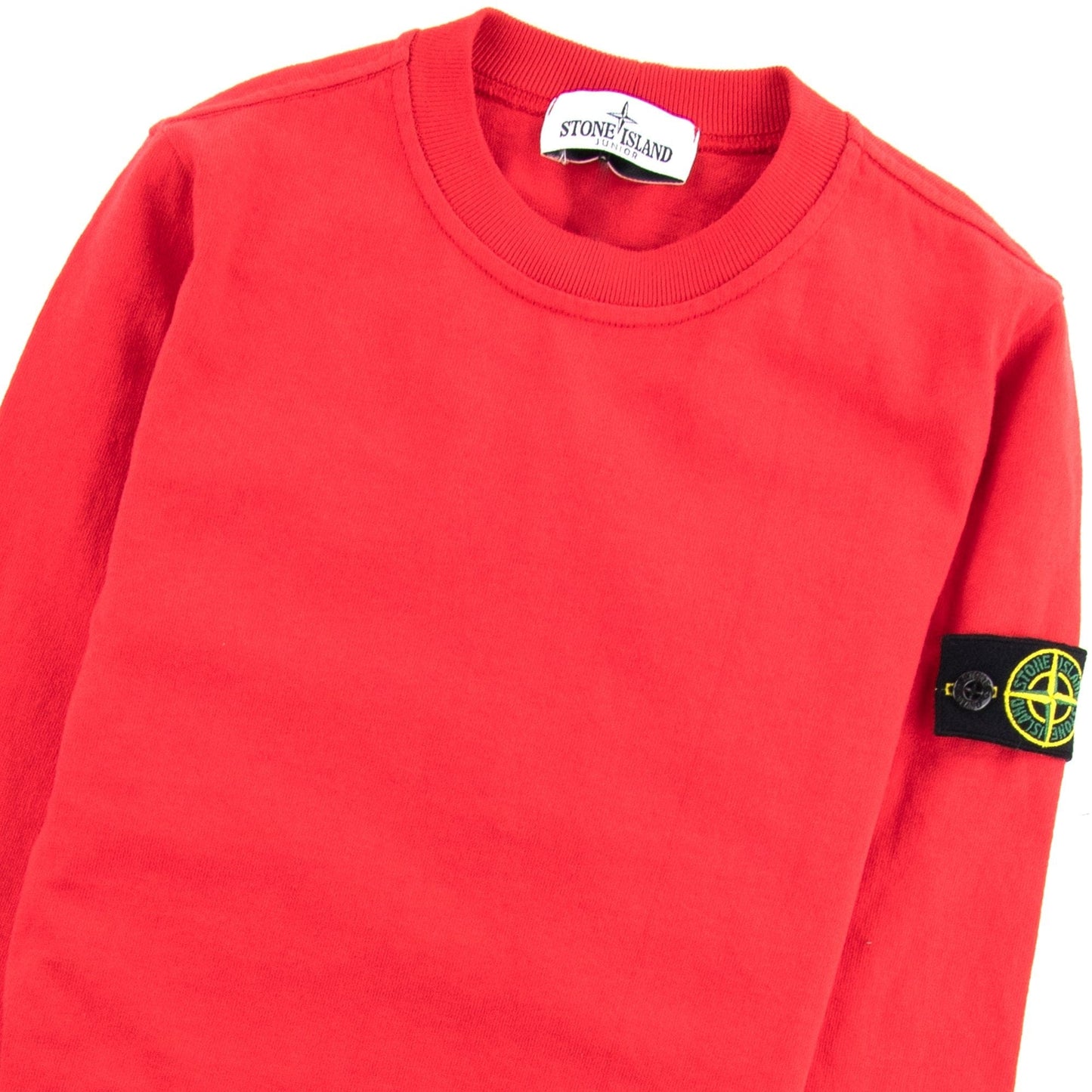 Stone Island Junior Lightweight Crewneck Sweatshirt Red V0010