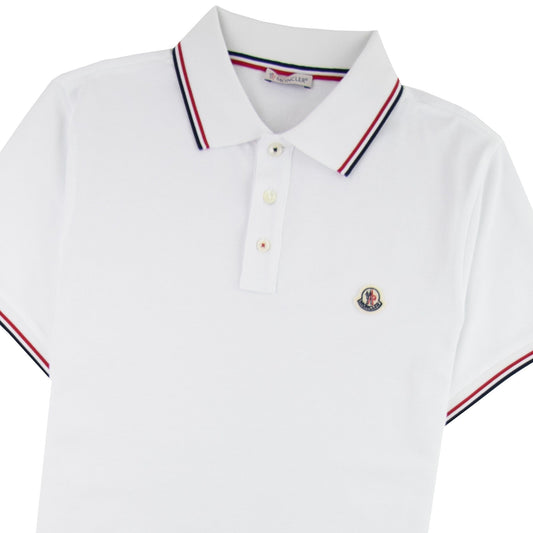 Moncler Maglia Polo Manica Corta White 001