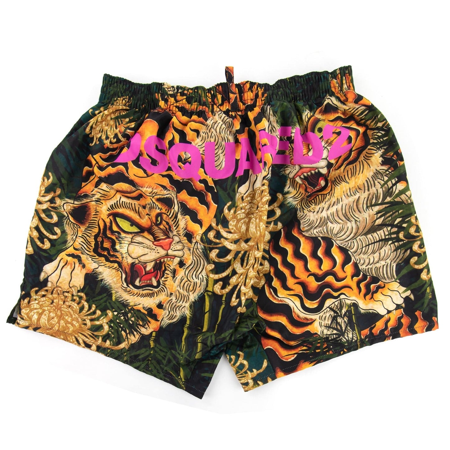 Dsquared2 Jungle Tiger Swim Shorts Dark Green
