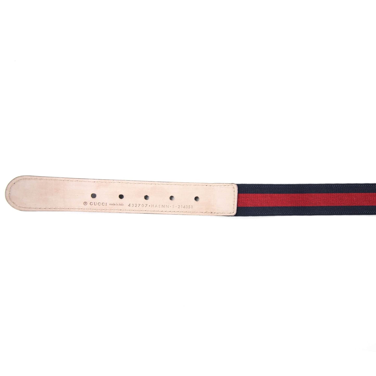 Gucci Junior GG Web Logo Belt Blue/red