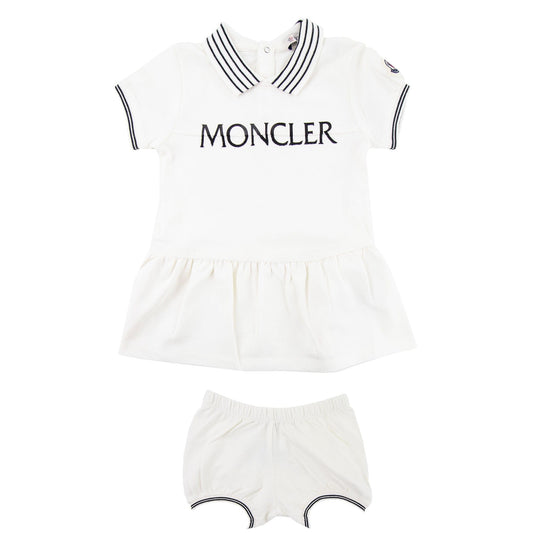 Moncler Junior Logo Skirt All In One White