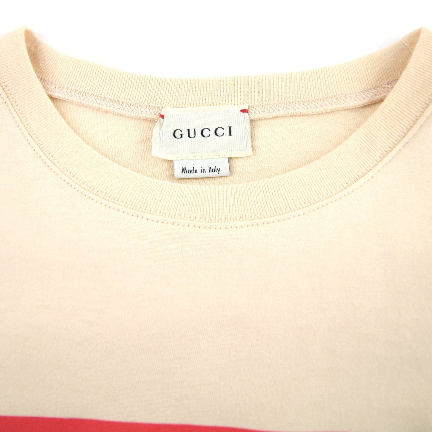 Gucci Junior Tiger Print Cotton T-shirt Cream