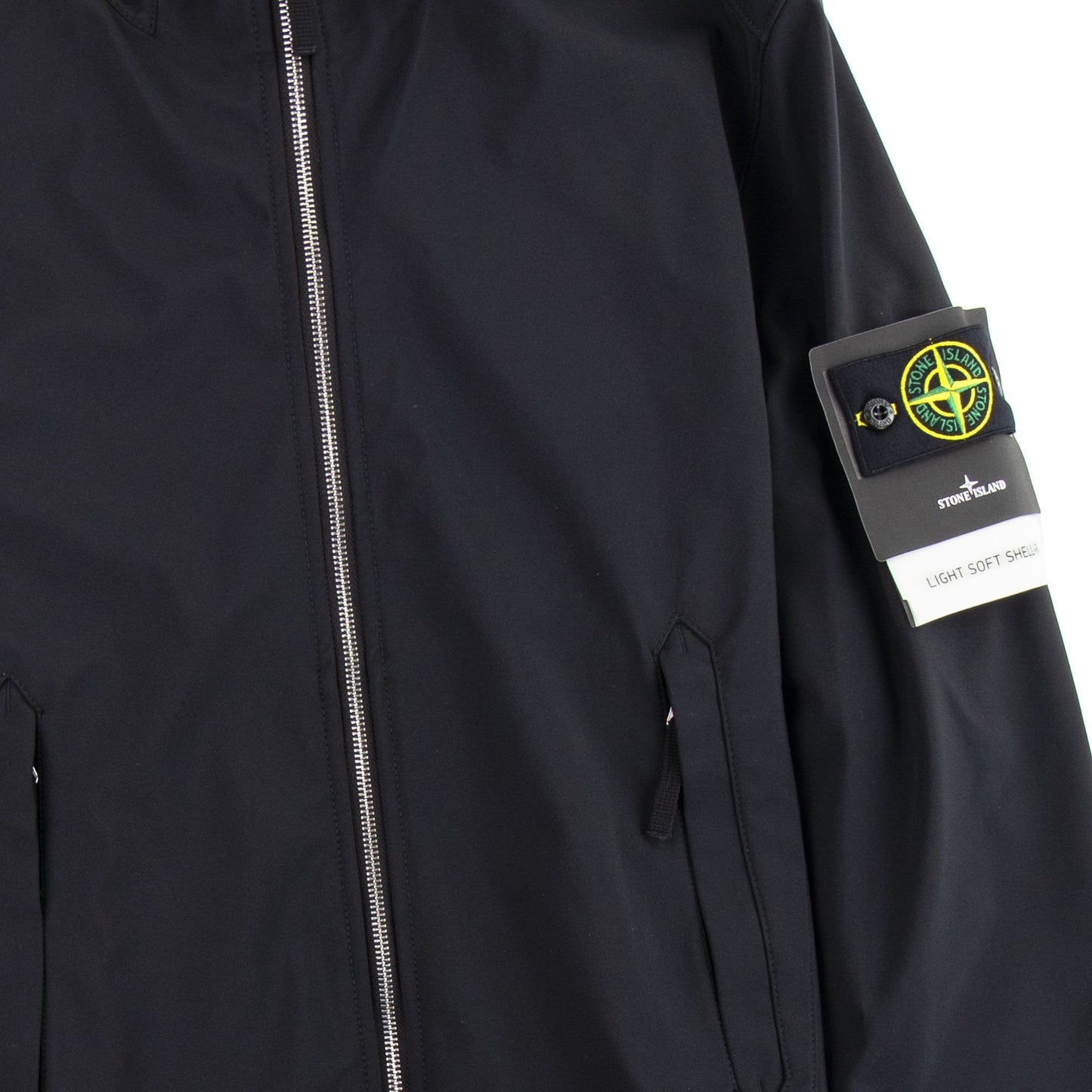 Stone Island 40927 Light Soft Shell-r Jacket Black V0029