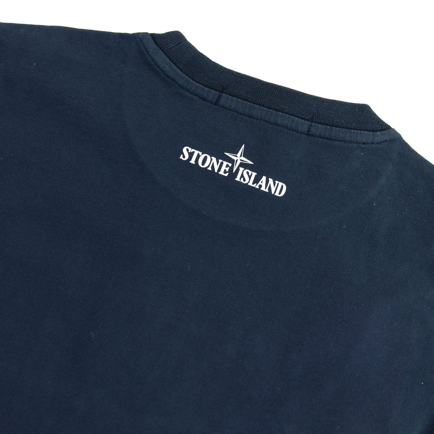Stone Island Junior 21056 Camo Print T-shirt Navy Blue V0020