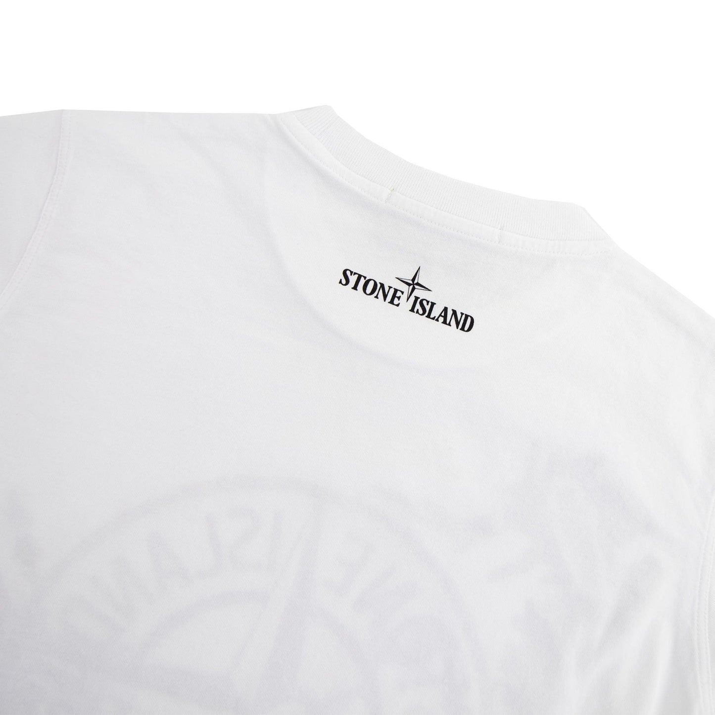 Stone Island Junior 21056 Camo Print T-shirt White V0001