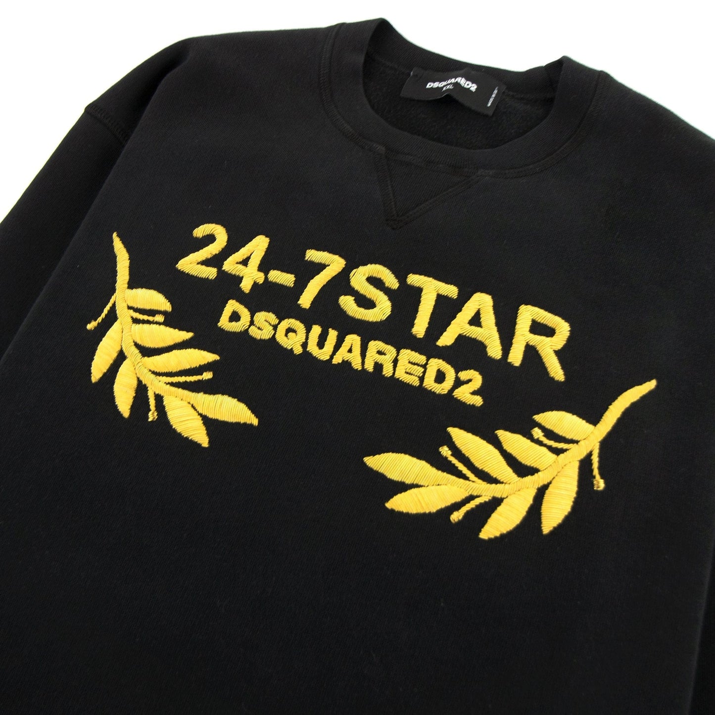Dsquared2 24-7 Star Embroidered Sweatshirt Black