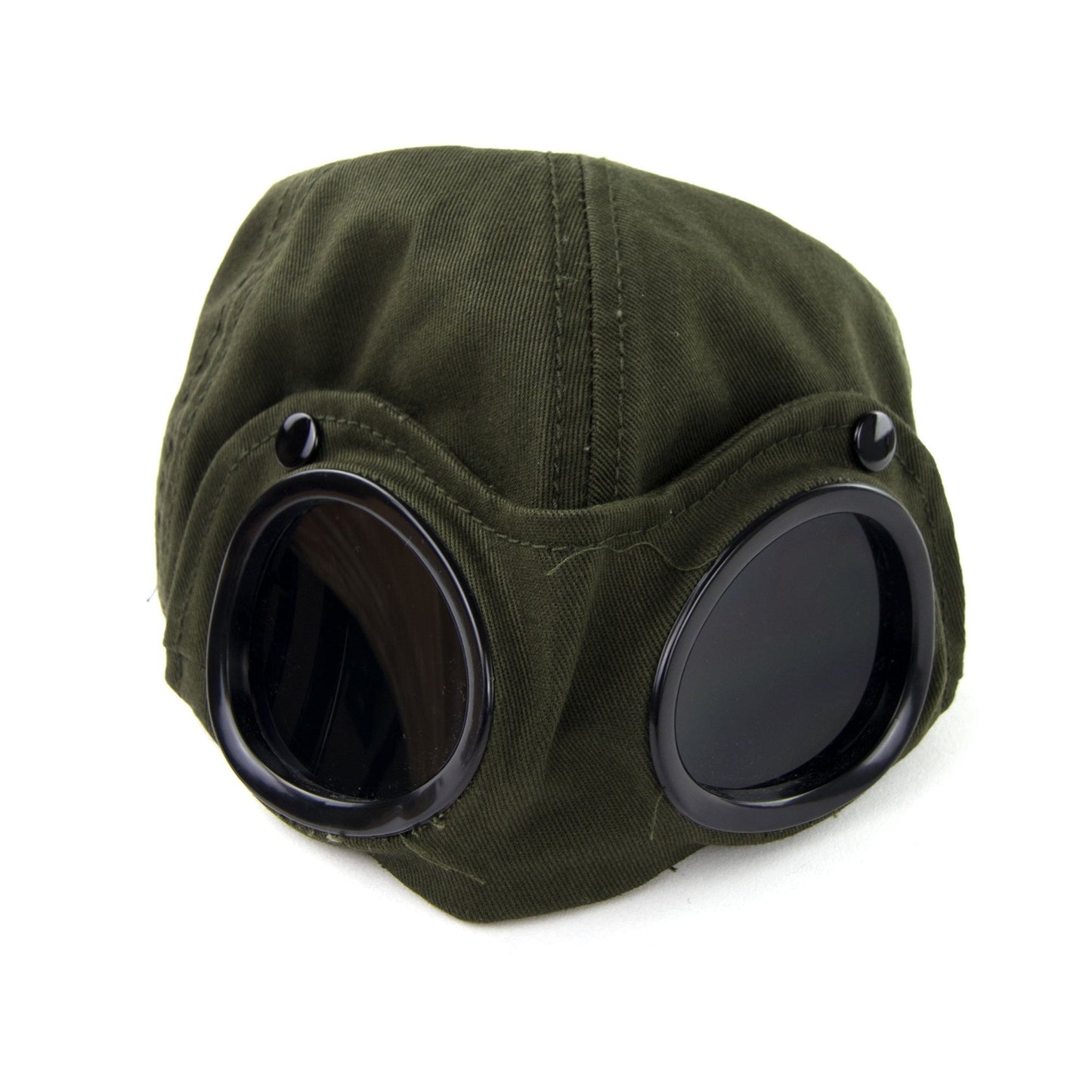 Cp Company Goggle Cap With Embroidered Logo Green