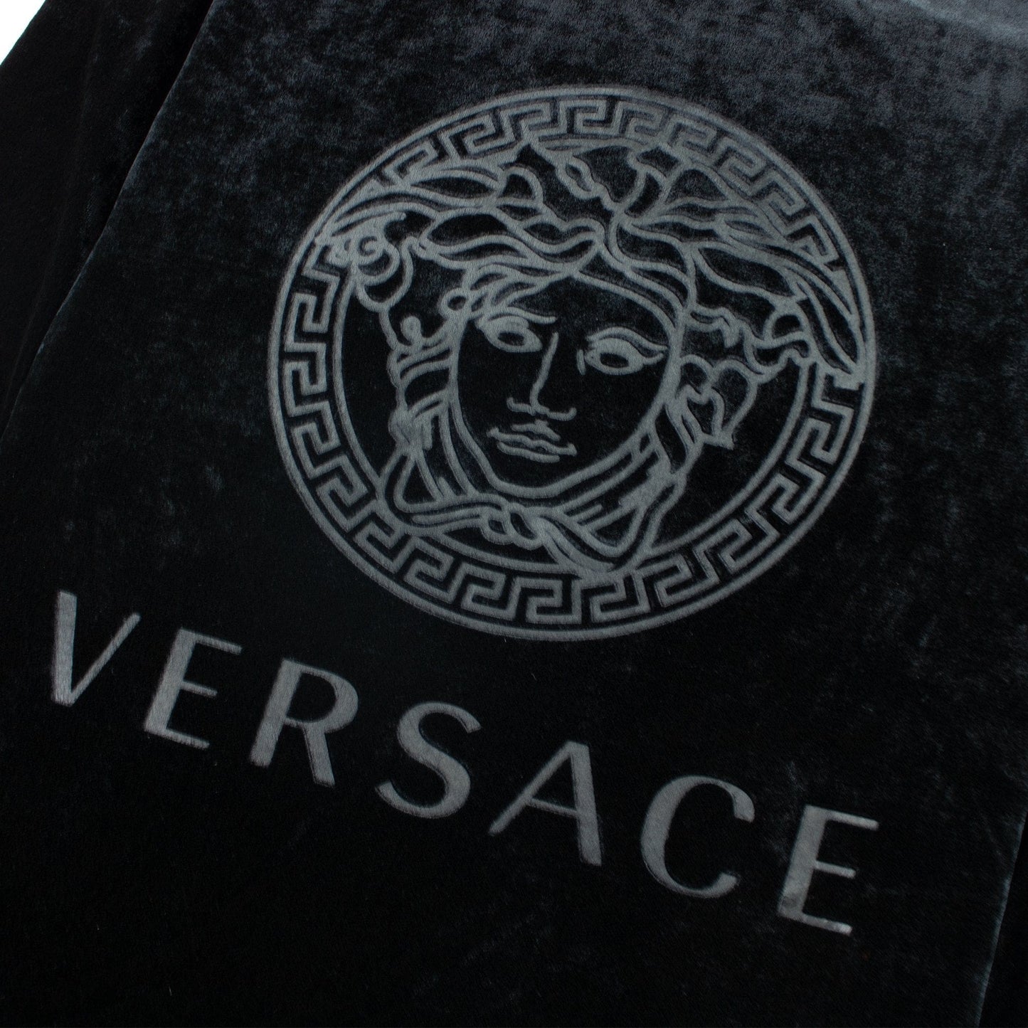 Versace Velour Medusa Crewneck Black