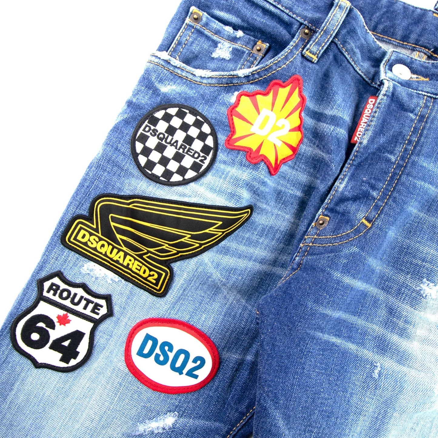 Dsquared2 Patch Logos Skater Jeans Denim 470