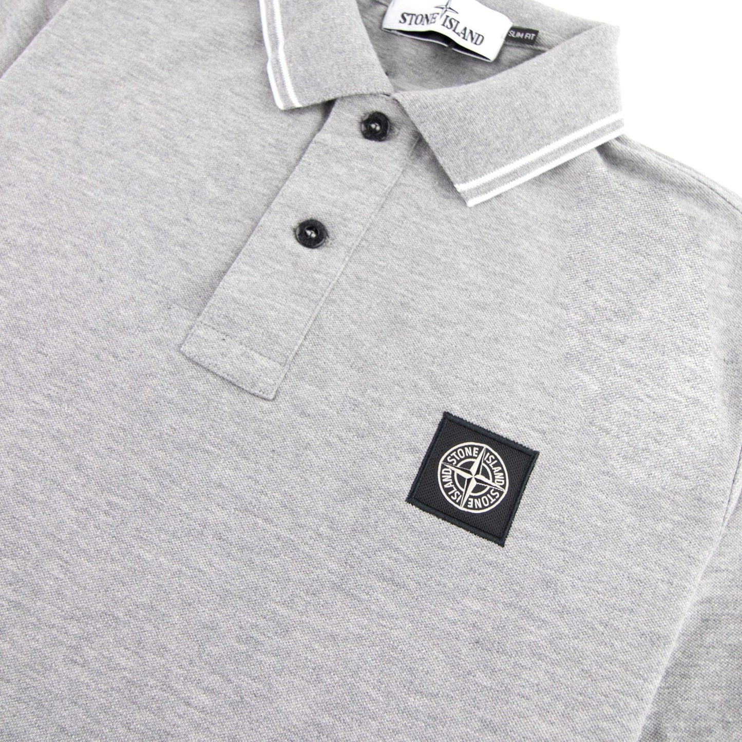 Stone Island 22s18 Slim Fit Polo Shirt Grey V0m64
