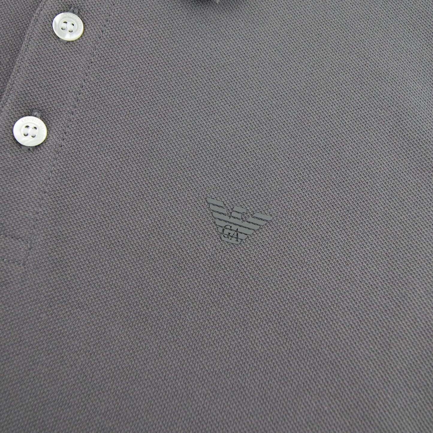Emporio Armani Logo Short Sleeve Polo Shirt Grey 0635