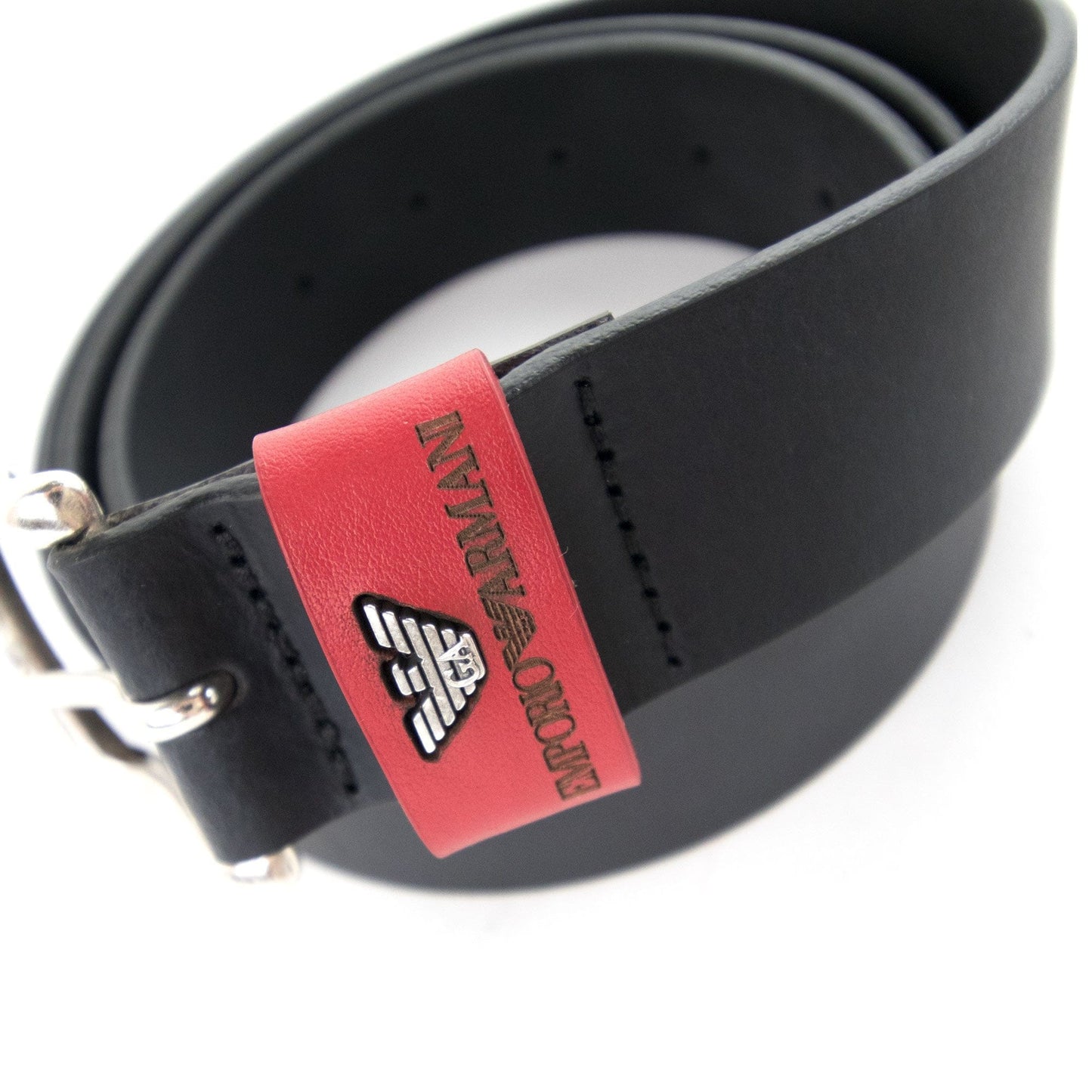 Emporio Armani Buckle Belt Black/Red