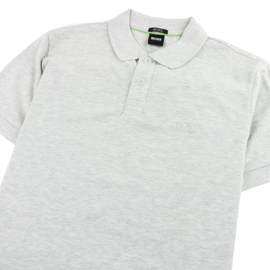 Hugo Boss Regular-fit Polo Shirt In Pima-cotton Grey