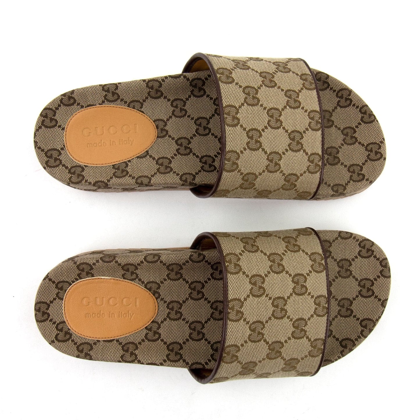 Gucci GG Canvas Slides Beige
