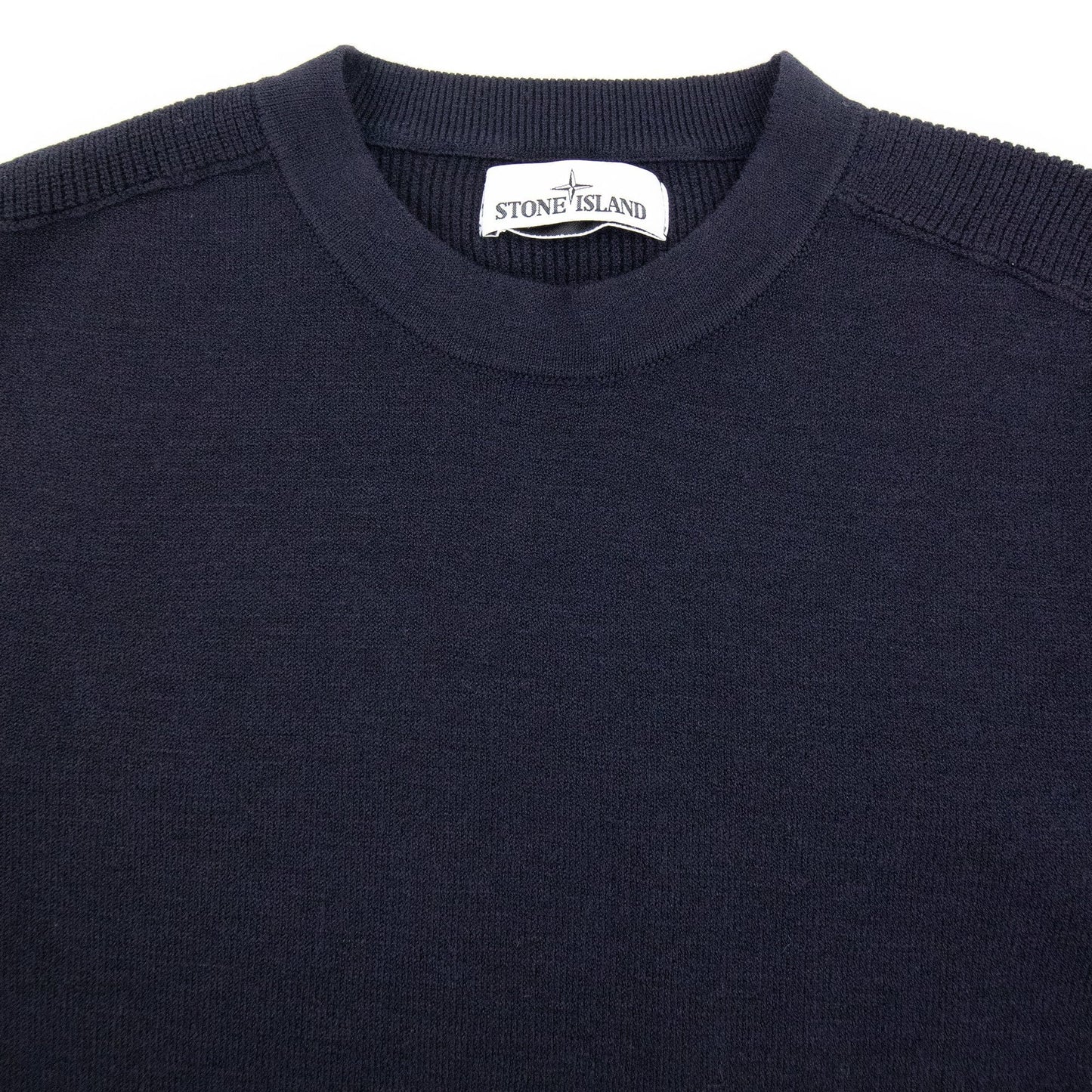 Stone Island Crew Neck Knitted Sweatshirt Navy V0020