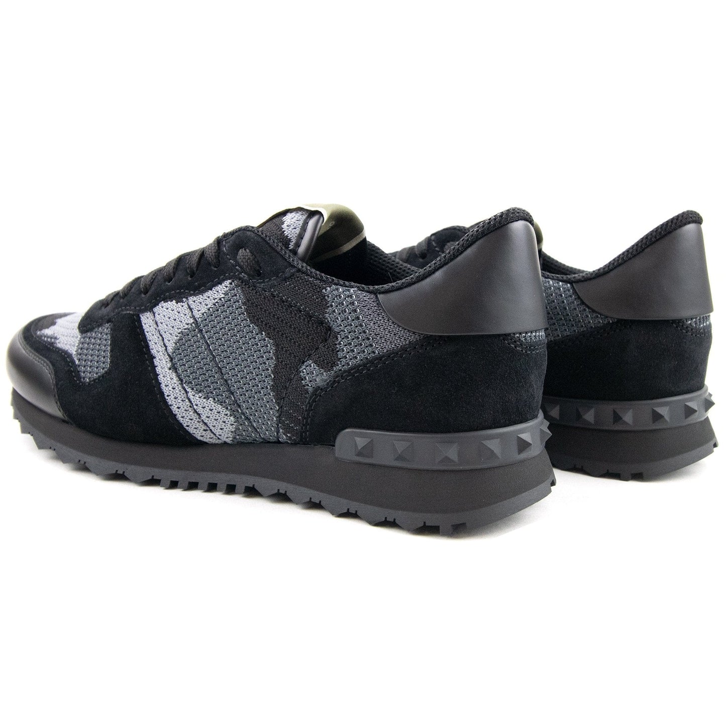 Valentino Mesh Fabric Camouflage Sneaker Nero 52V