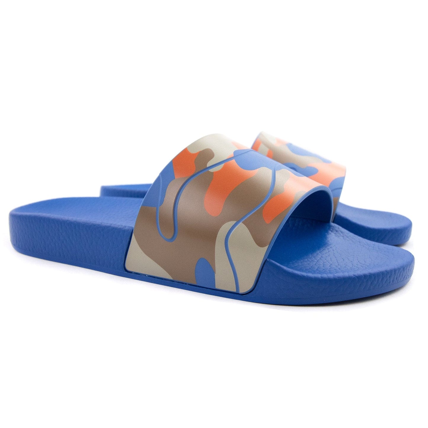 Valentino Camo Sandel Slides Blue Camo