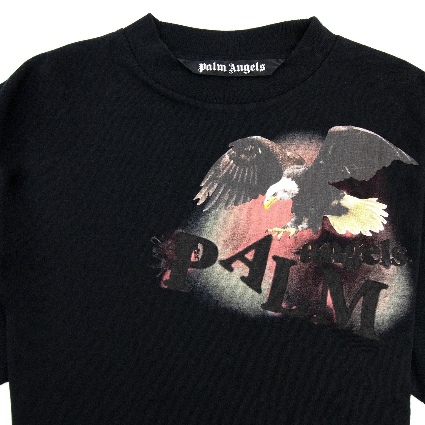 Palm Angels Eagle Print T Shirt Black