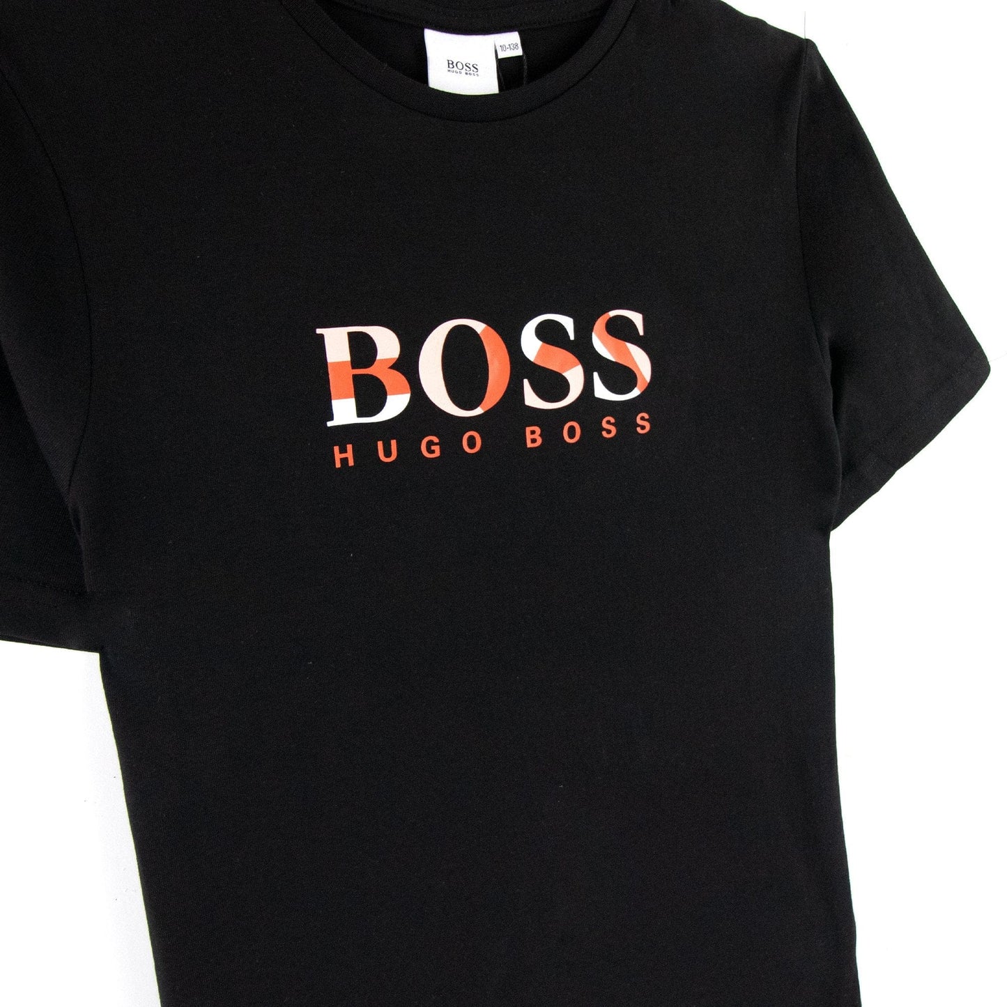 Hugo Boss Kids Multi Chest Logo T Shirt Black
