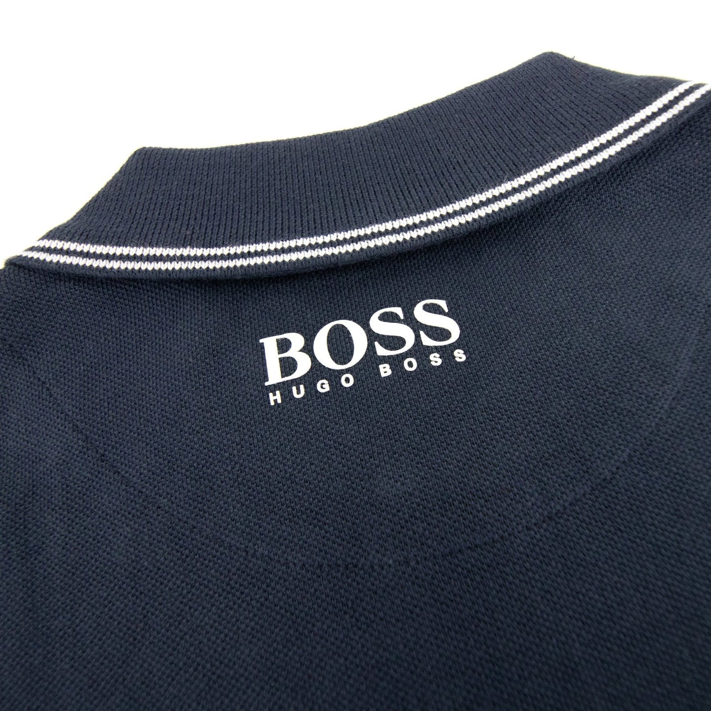 Hugo Boss Kids Square Logo S/s Polo Navy
