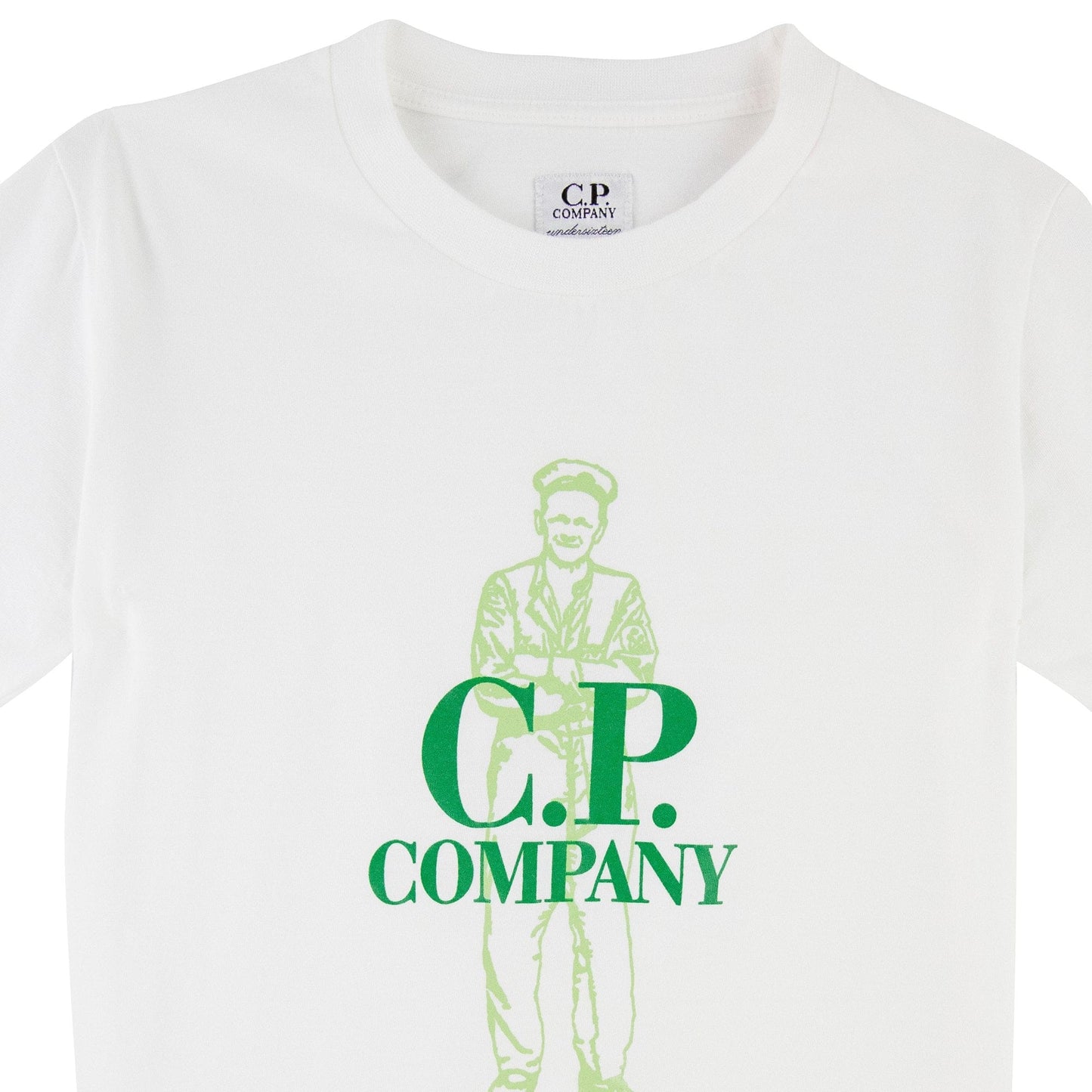 C.P. Company Undersixteen Worker Logo T-shirt White 103