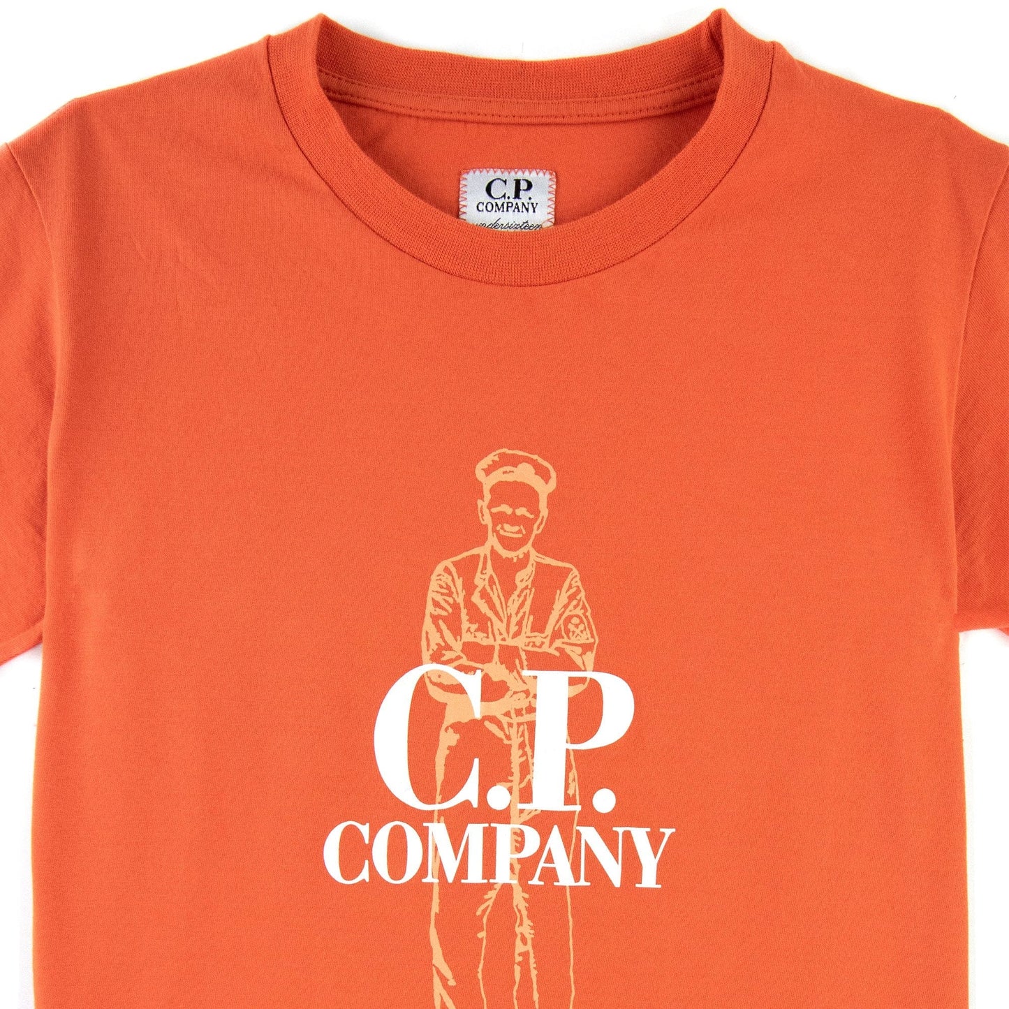 C.P. Company Undersixteen Worker Logo T-shirt Spicy Orange 499