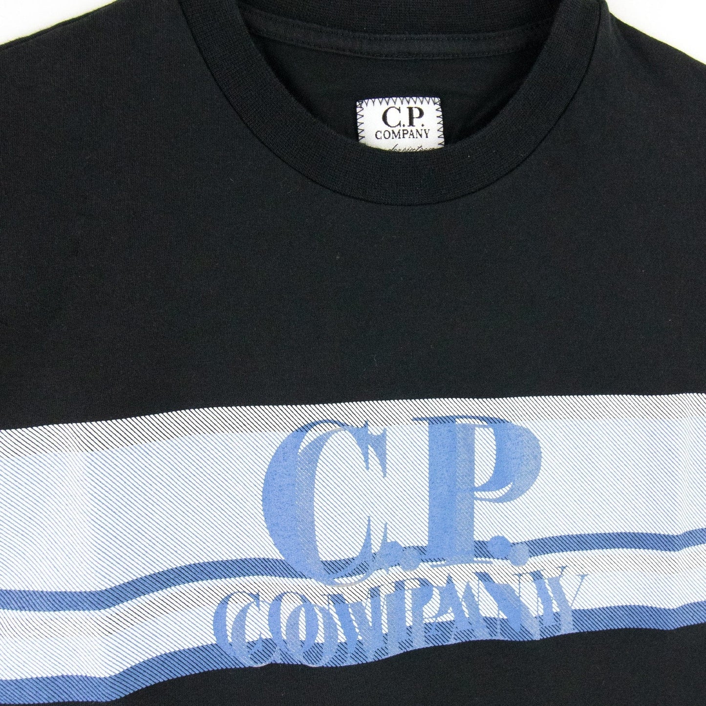 C.P. Company Undersixteen Overlay Logo T Shirt Black 999