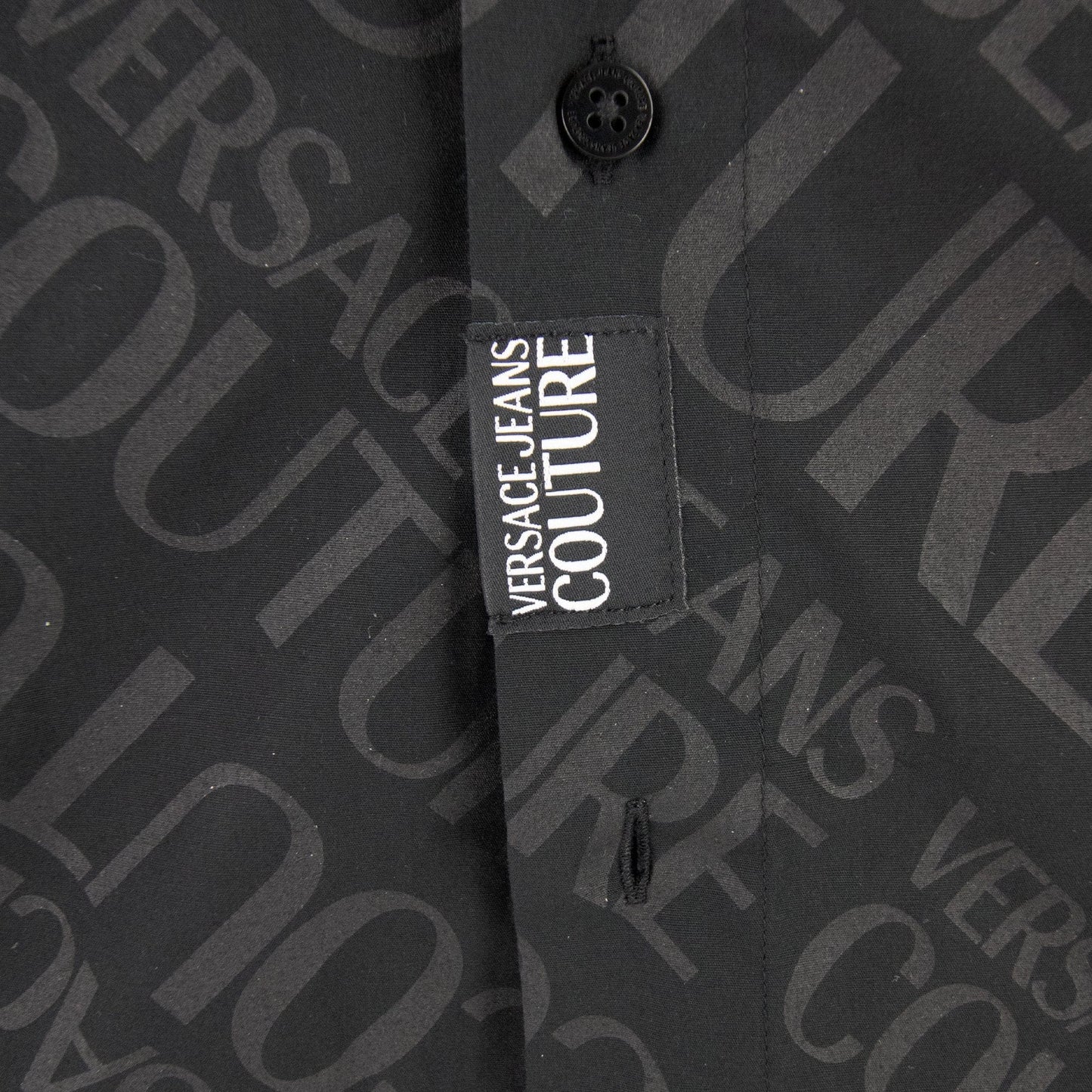 Versace Jeans Couture Stretch Print Shirt Black